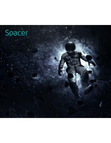 MousePAD SPACER gaming, cauciuc si material textil, 250 x 210 x
