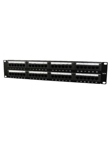 PATCH PANEL GEMBIRD 48 porturi, Cat5e, 2U pentru rack 19"