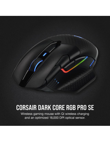 MOUSE CORSAIR, "Dark Core RGB Pro SE", gaming, wireless