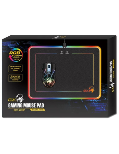 Mouse PAD GENIUS, "GX-Pad 600H RGB", gaming, cu led, cauciuc si Mouse PAD GENIUS, "GX-Pad 600H RGB", gaming, cu led, cauciuc si