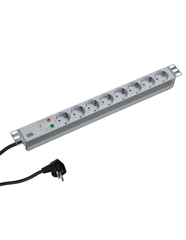 PDU BACHMANN, 1U pt. rack 19 inch, 8 prize Schuko, intrare