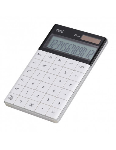 Calculator Birou Deli 12 Digiti Modern, Alb,DLE1589W