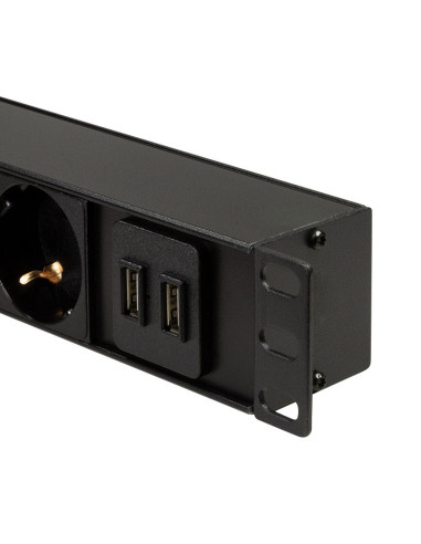 PDU LOGILINK 1U pt. rack 19 inch, 8 prize Schuko, intrare