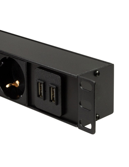 PDU LOGILINK 1U pt. rack 19 inch, 8 prize Schuko, intrare