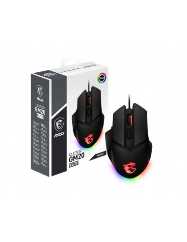 MSI Clutch GM20 ELITE Right handed Optical GAMING Mouse Max DPI