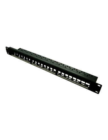 Patch panel 24 porturi, 1U, neechipat, suport de cabluri