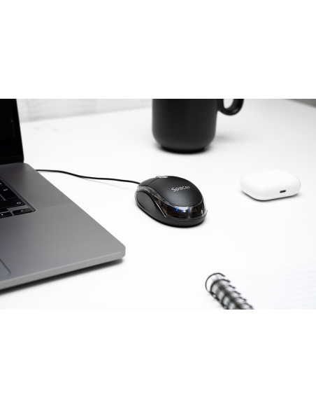 MOUSE Spacer, PC sau NB, cu fir, USB, optic, 800 dpi