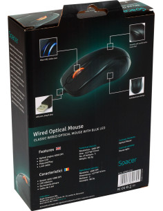 MOUSE Spacer, PC sau NB, cu fir, USB, optic, 1000 dpi 2