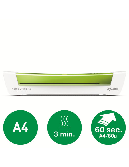 Laminator Leitz iLAM A4 Home Office, verde, "73680054" (include