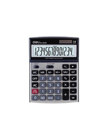 Calculator Deli Birou 14 Digiti Metal 39229,DLE39229