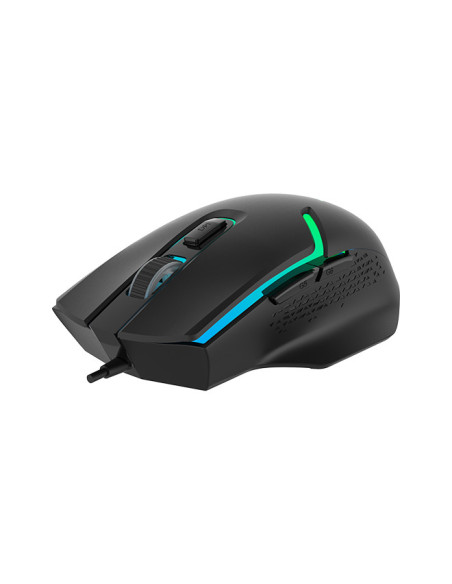 MOUSE DELUX, gaming, cu fir, USB, optic, 3600 dpi