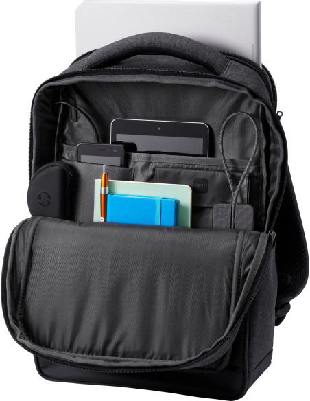 6KD07AA,RUCSAC HP, pt. notebook de max. 15.6 inch, 2 compartimente, buzunar frontal x 2 | buzunar lateral x 2, waterproof, polie