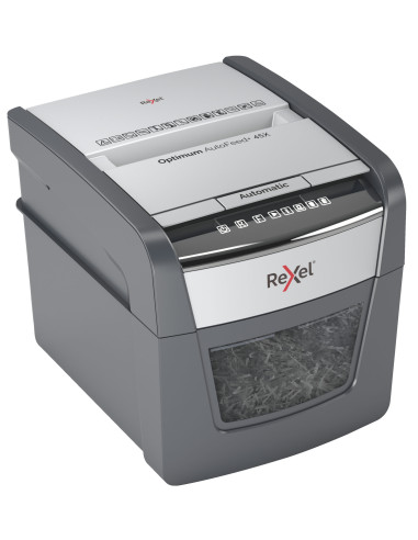 Distrugator automat documente Rexel OPTIMUM 45X, 45 coli, P4 Distrugator automat documente Rexel OPTIMUM 45X, 45 coli, P4