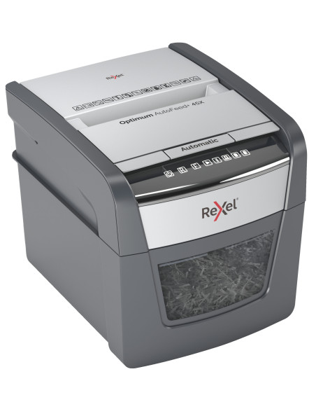 Distrugator automat documente Rexel OPTIMUM 45X, 45 coli, P4 Distrugator automat documente Rexel OPTIMUM 45X, 45 coli, P4