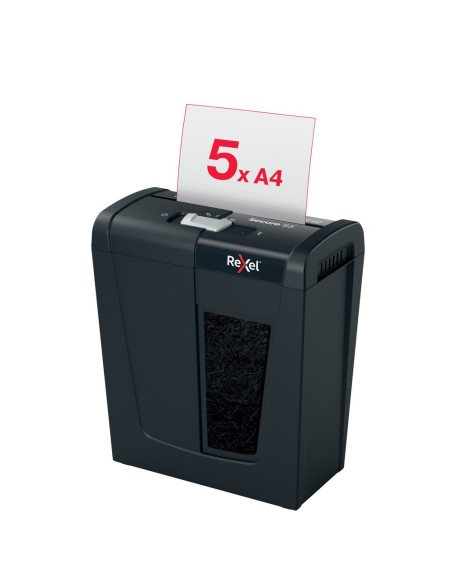 Distrugator manual documente Rexel SECURE S5, 5 coli, P2