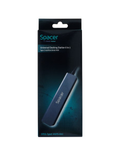 DOCKING Station Spacer universal 6 in 1, conectare Type-C, USB
