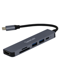 DOCKING Station Spacer universal 6 in 1, conectare Type-C, USB 2