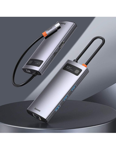 DOCKING Station Baseus Metal Gleam, conectare PC USB Type-C