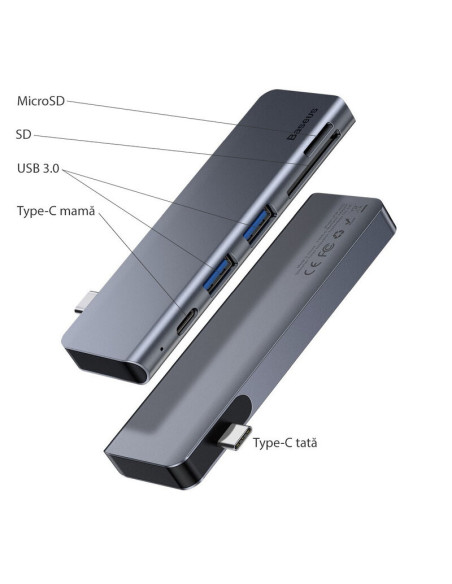 DOCKING Station Baseus, conectare PC USB Type-C, USB 3.0 x 2
