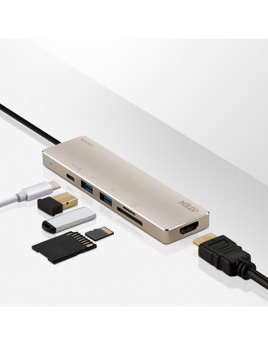 DOCKING Station ATEN universal, conectare PC USB Type C, USB