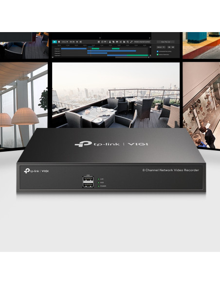 NVR TP-Link VIGI, 8 canale, capacitate max 10 TB, porturi HDMI