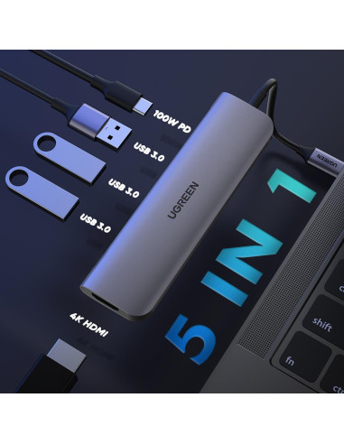 DOCKING Station Ugreen, "CM136" conectare PC USB Type-C, USB