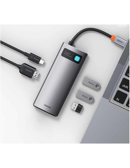DOCKING Station Baseus Metal Gleam Series 5-in-1, conectare PC