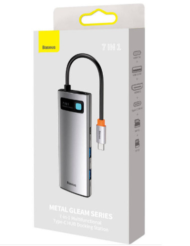 DOCKING Station Baseus Metal Gleam, conectare PC USB Type-C