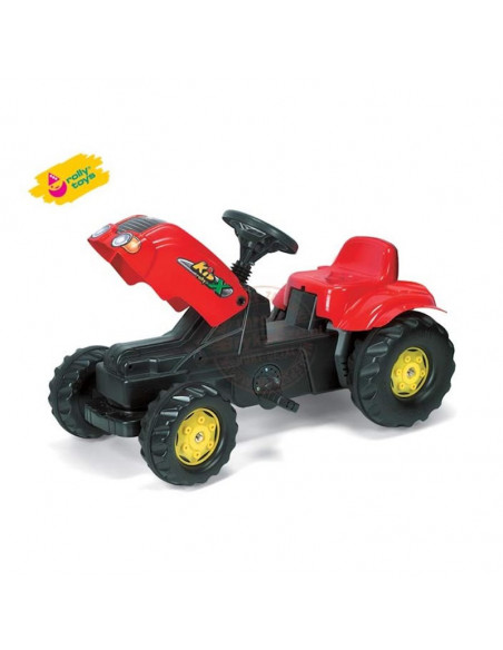 Tractor cu pedale Rolly Kid X cu remorca si cupa, Rosu,023127