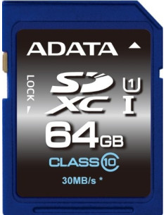 ASDX64GUICL10-R,Memory sdxc 64gb class10/asdx64guicl10-r adata