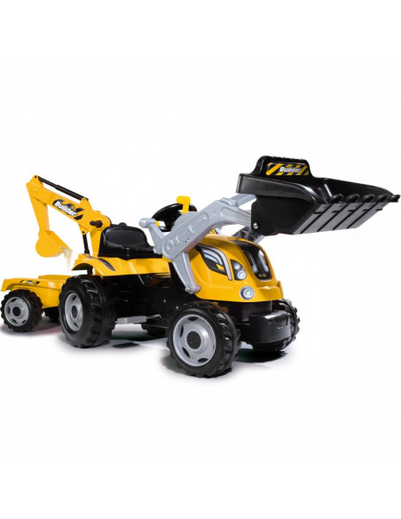 Tractor cu pedale si remorca Smoby Builder Max, Galben,710301