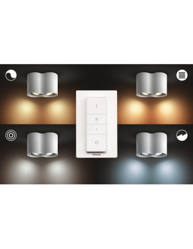 APLICA smart PHILIPS, LED, soclu GU10, putere 5.5 W x 2, tip