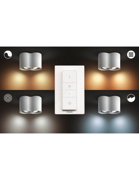 APLICA smart PHILIPS, LED, soclu GU10, putere 5.5 W x 2, tip