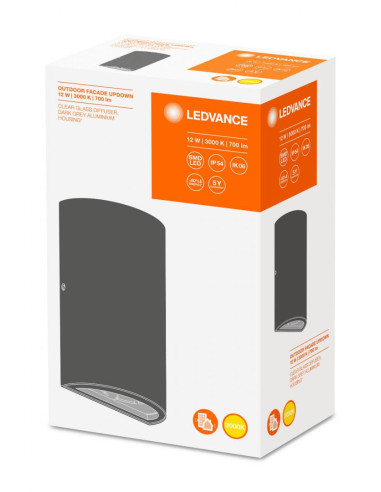 APLICA DE EXTERIOR LEDVANCE 3000K IP54 "000004058075075054"