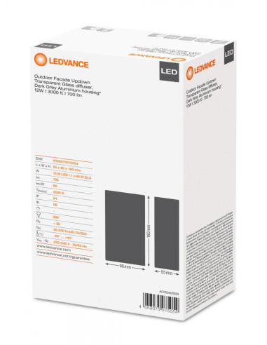 APLICA DE EXTERIOR LEDVANCE 3000K IP54 "000004058075075054"