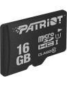 CARD MicroSD PATRIOT, 16 GB, MicroSDHC, clasa 10, standard