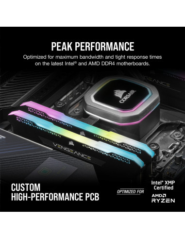 Memorie DDR Corsair DDR4 16 GB, frecventa 3200 MHz, 8 GB x 2