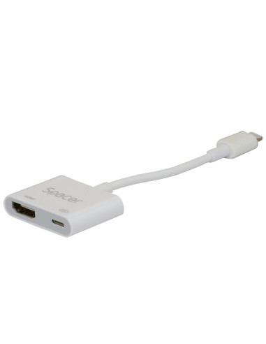Adaptor Lightning (T) la HDMI (T) + PD lighning, 18cm