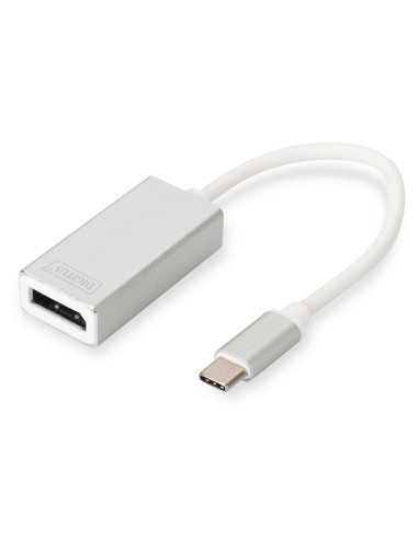DIGITUS USB Type C 4K DP Adapter Aluminium Housing 20cm cable