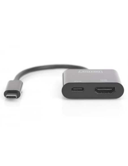 DIGITUS USB Type C to HDMI Adapter 4K/60Hz + USB C PD black