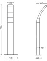 Exterior LED lighting pole Philips Splay "000008719514417755"