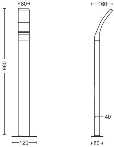 Exterior LED lighting pole Philips Splay "000008719514417793"
