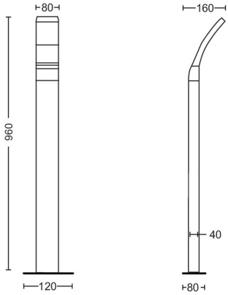 Exterior LED lighting pole Philips Splay "000008719514417793"