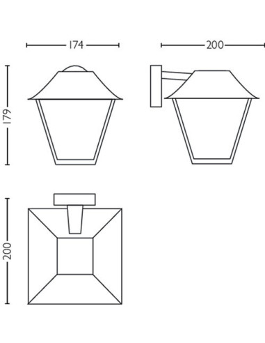 Outdoor lighting lantern Philips Alpengl "000008719514417571"