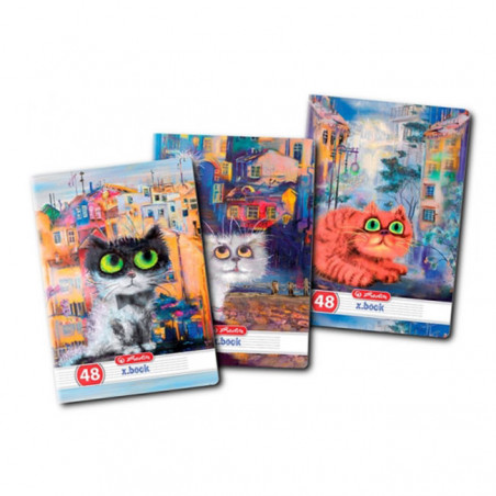 Set 10 Caiete A5, 48 File, 70 g/mp, Dictando, Motiv Crazy Cats Set 10 Caiete A5, 48 File, 70 g/mp, Dictando, Motiv Crazy Cats