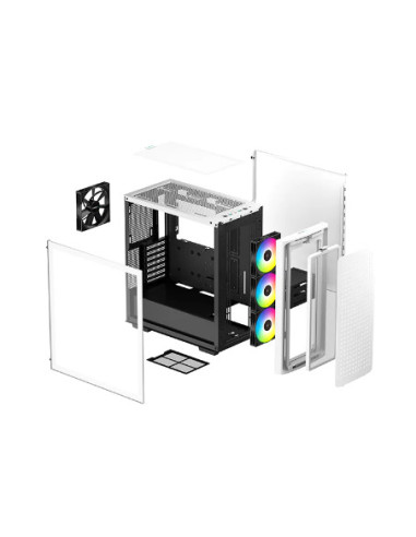 CARCASA DEEPCOOL, Middle Tower, E-ATX, "CK560 WH"., fara sursa