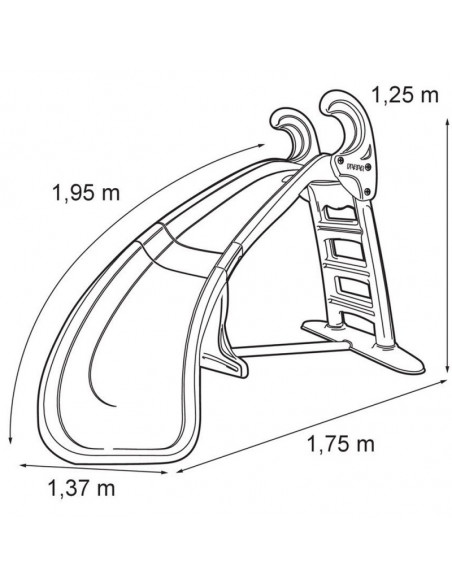 Tobogan copii Feber, 195 cm,8359