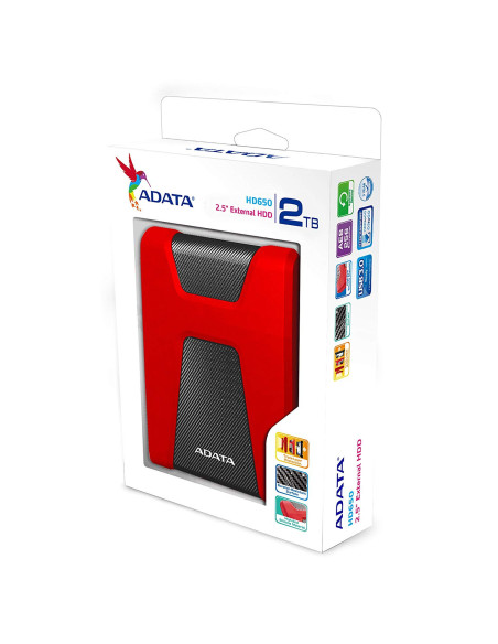 AHD650-2TU31-CRD,Hdd usb3.1 2tb ext. 2.5"/red ahd650-2tu31-crd adata