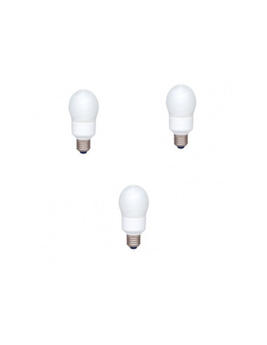 SET 3 becuri fluorescent Panasonic, soclu E27, putere 13W