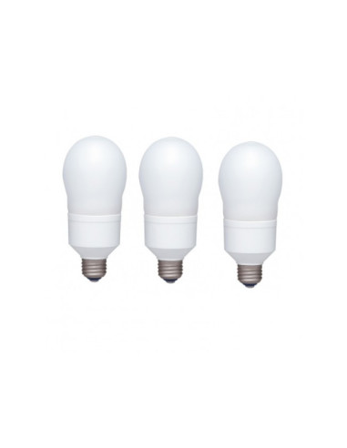 SET 3 becuri fluorescent Panasonic, soclu E27, putere 18W